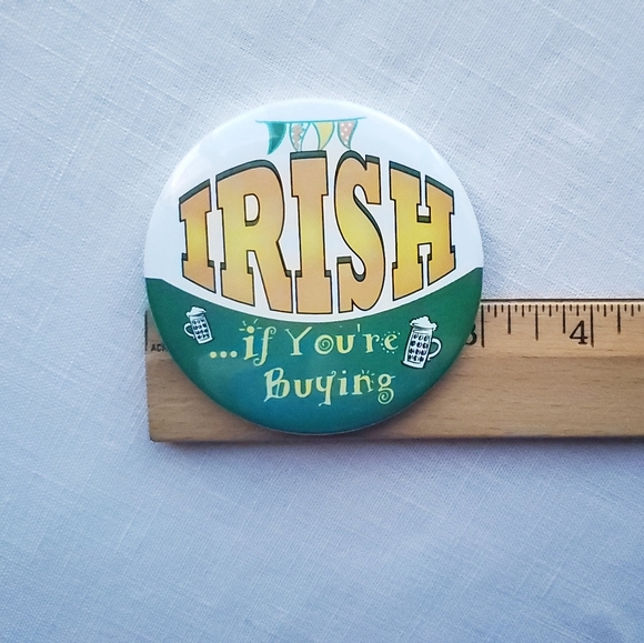 SET (6) Irish Shamrock St. Patrick's Large Buttons - Picture 5 of 10